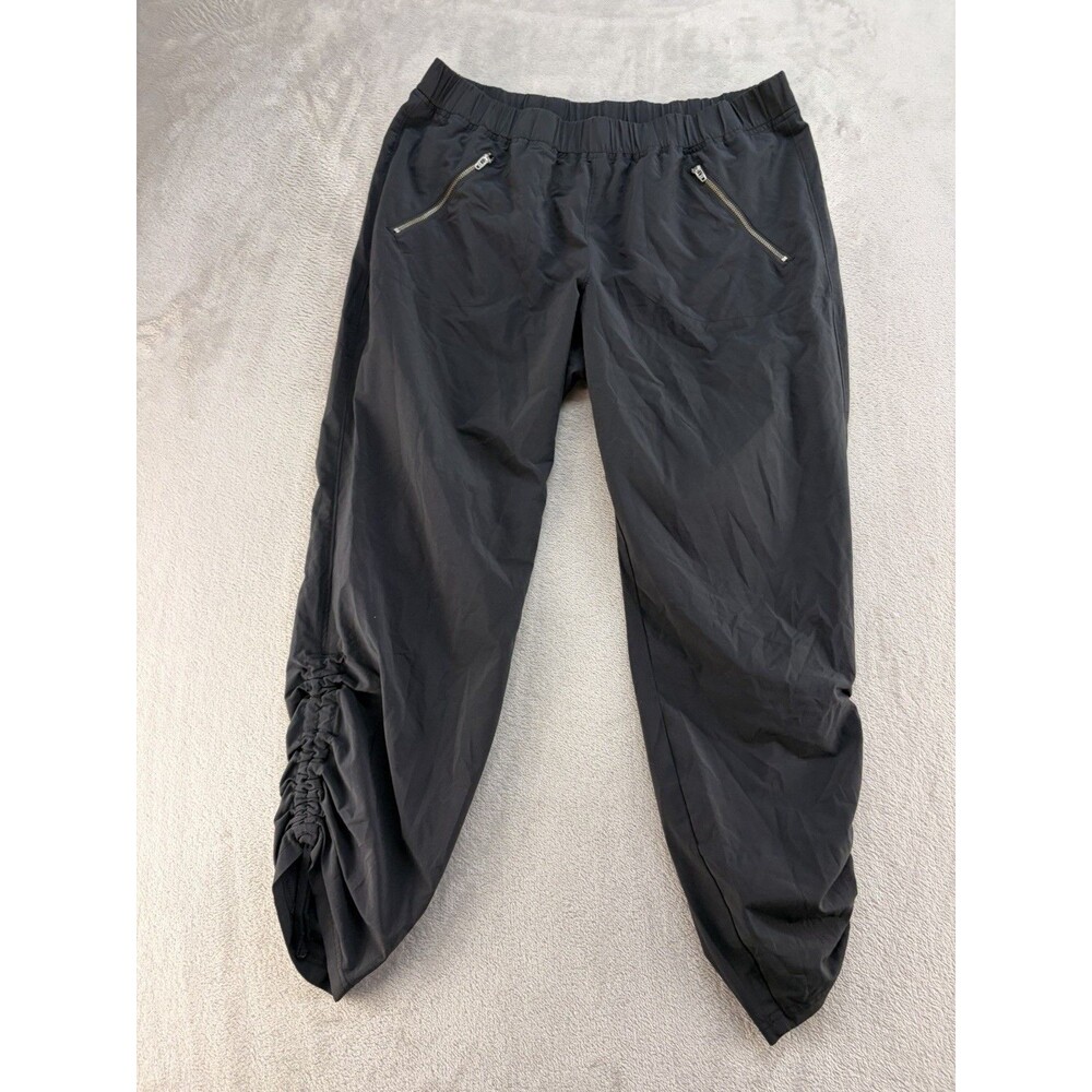Sonoma Cotton Pull-On Jogger Pants Womens 14 Black Elastic Waist Casual